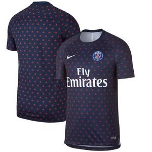 Nike PSG Navy and Red Soccer Jersey
